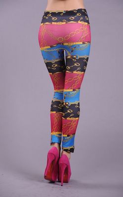 Мода Блокировка Pattern Толстые Леггинсы